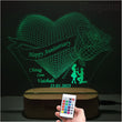 Personalized Marriage Anniversary with Name And date Acrylic LED Table Lamp