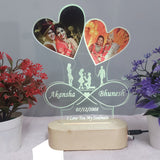 Personalized Photo With Name And Date  Acrylic LED Table Lamp