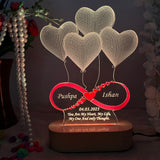 Personalized 3D illusion LED infinity Love Lamp