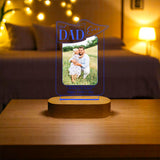 Shayona Gift Shop-Best Dad Ever – Personalized LED Acrylic Lamp with Photo | Wooden Base | Father’s Day/Birthday Gift for Dad