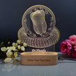 Shayona Gift Shop-Personalized Dentist Tooth Emblem 3D Acrylic LED Night Light | Custom Doctor Name Engraved Desk Lamp with Wooden Base | Professional Gift for Dentists, Dental Surgeons & Students