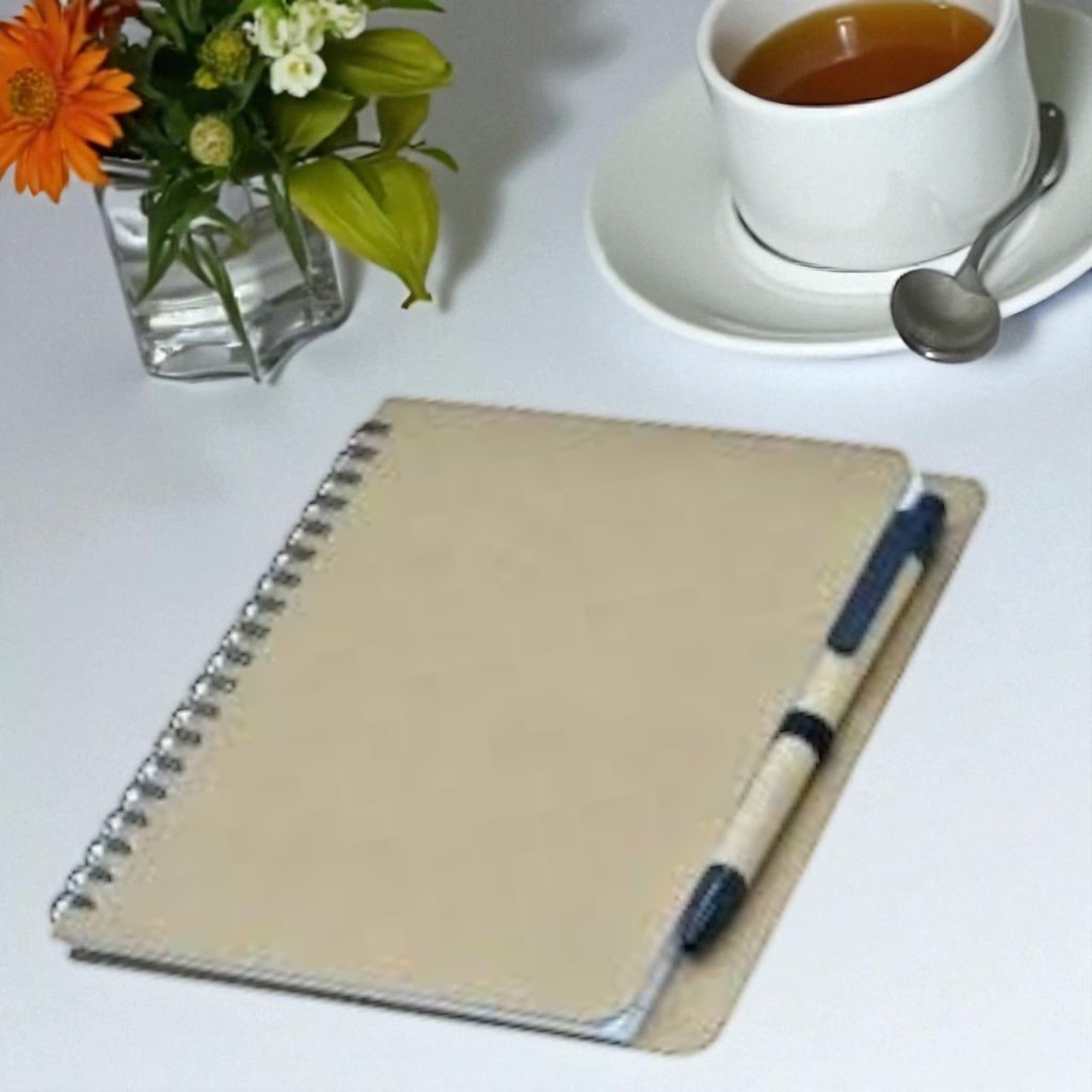 Eco-Friendly Spiral Notebook with Pen | A5 Size Writing Journal | Kraft Cover Office & Corporate Notebook | Customized Promotional Gift Diary