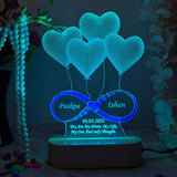 Personalized 3D illusion LED infinity Love Lamp