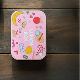 Shayona Kids Lunch Box with Customized Name Stainless Steel Tray | 4-Compartment Tiffin for School, Picnic & Travel | Leak-Proof, BPA-Free, Durable Food Container
