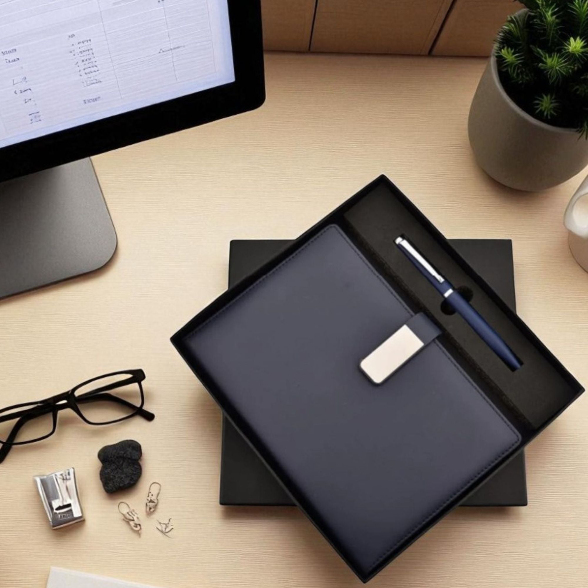 Shayona Premium Diary & Pen Gift Set – Luxury Notebook with Pen in Elegant Box | Corporate & Personal Gift Combo
