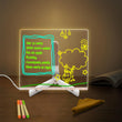 Shayona 3D Acrylic Writing Pad With Pen Message Board Rewritable Table Lamp For Study Led Light Office Home Decor Gift