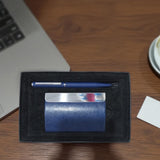 Shayona Metal  Pen Blue Cardholder Gift Set For  Employee Joining Kits