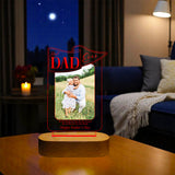 Shayona Gift Shop-Best Dad Ever – Personalized LED Acrylic Lamp with Photo | Wooden Base | Father’s Day/Birthday Gift for Dad