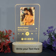 SHAYONA Acrylic Customized Photo and song Glass Spotify Plaque with wooden LED Light stand ,valentine day