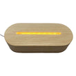 Wooden warm white LED Light Base Acrylic Display Stand Lamp for Crystals Glass Art