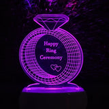 Personalize Ring Plug in Lamp