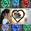 Couple Heart Shape Monogram (Multicolor With Remote)